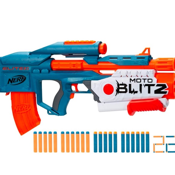 Nerf Elite 2.0 Motoblitz Blaster with Scope Motorized 10-Dart Blasting Airblitz - Picture 3 of 5